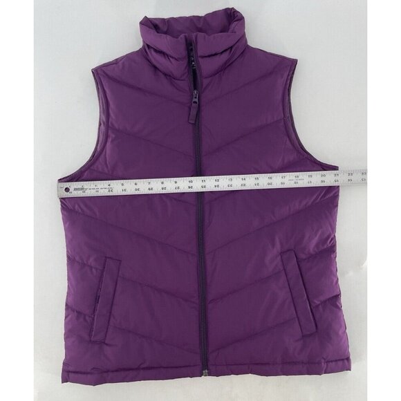 Lands’ End Women’s Purple 80% Down 20% Feathers Filled Puffer Zip Vest‎ Sz M - Picture 10 of 10